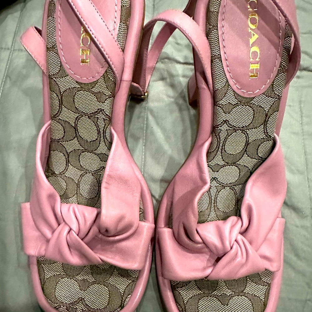 Brand new coach dusty pink high heels sandals